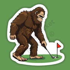 Bigfoot Playing Golf Funny Cute Laptop 3