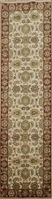 All Over Oriental Wool Agra Runner Rug 3x10 Ivory Floral Traditional Hallway Rug picture