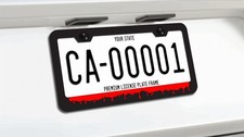Bloody License Plate Frame (METAL) Halloween Scary Evil Killer Scream Dark Spill picture