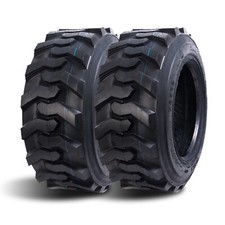 Set 2 10-16.5 Skid Steer Tires 10PR 10x16.5 Bobcat Loader Tire Tubeless 10 16.5 picture