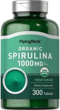 Piping Rock Organic Spirulina Tablets 1000 Mg | 300 Pills | Vegetarian, Non-g... picture