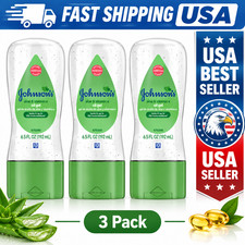 Johnsons Baby Oil Gel Aloe Vera Vitamin E Soothing 6.5 oz 3 Pack picture