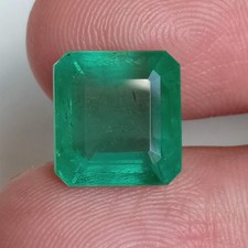 Natural Emerald 2.84 Carat vivid Asscher Cut 8.5x8 MM Loose Gemstone For Jewelry picture