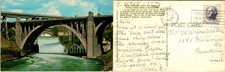 Spokane Falls on Spokane River Glover Field Washington Postcards used 56604 picture