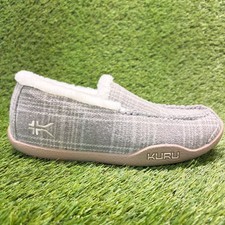 Kuru Loft Womens Size 11 Gray White Gum Casual Walking Moccasin Slippers Shoes picture