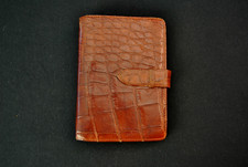VTG Vecchi Genuine Alligator Agenda Brown Address Book 17926K picture