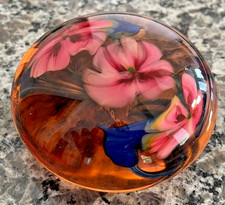 Vintage 1981 David Lotton  Studio Art Glass Paperweight - Signed & Dated picture
