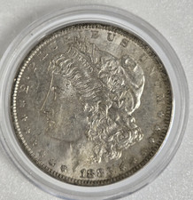 11083OAUE MORGAN SILVER DOLLAR $1 YEAR 1883-O NEW ORLEANS CAP AU DEET COIN 90%AG picture