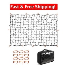 4x6Ft Bungee Cargo Net Stretches to 8x12Ft - Perfect for SUVs, Trailers & Boats picture