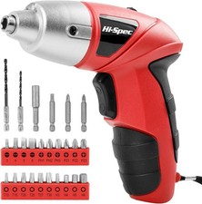 Hi-Spec 3.6V Cordless Electric Screwdriver Set w/ 26 Bits Mini Drill picture