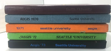 5 Vintage 1969 - 1973 Seattle University Aegis Yearbooks Retro Yearbook Nice picture