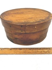antique pantry box 6.5 x 2.75 in. tall natural finish slight damage 19th c  picture