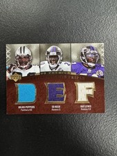2007 Upper Deck Ud Premier  Triple Patch Ray Lewis, Ed Reed, Julius Pepper /25 picture