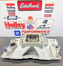 GM PERFORMANCE 10051103 RARE SBC CHEVY BOWTIE INTAKE, SINGLE PLANE, 4150 FLANGE picture