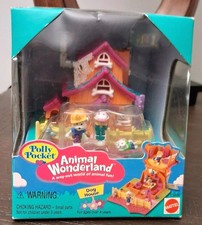 Polly Pocket DOG HOUSE Animal Wonderland PlaySet 1995 Bluebird Mattel NIP picture