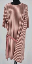 Anthropologie Pleione Red Jersey Dress Large Belt Oversized Cozy NWT picture