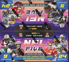 2021 Panini NFL Five Football Trading Card Game TCG Sealed Booster Box 24 Packs picture
