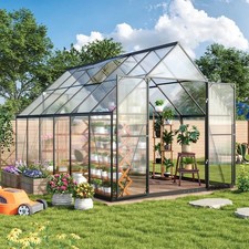 4x6FT /8x12 Outdoor Greenhouse Polycarbonate Greenhouse Walk-in Green House Kit picture