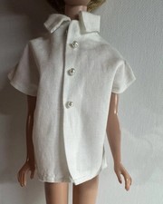 Vintage Barbie Short Sleeves White Shirt Front Button Exc picture