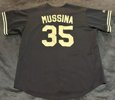 Vtg Stitched Majestic MIKE MUSSINA #35 New York Yankees Jersey Mens 2XL picture