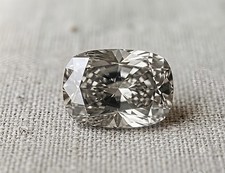 Huge 6 Ct Fancy Grey Color Cushion Cut Loose VVS1 Diamond 10x14MM Gemstone + Gif picture