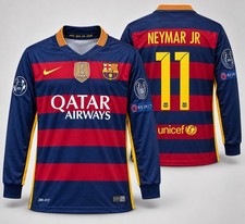 FC Barcelona 2015/16 Nike Jersey Home Neymar 11 Long Sleeves Retro Vintage XL picture