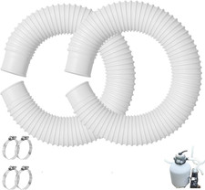 2 Pcks 1-1/2 Inch Pool Pump Replacement Hose 16” Long for above Ground Pools picture
