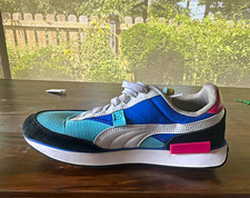 PUMA Teens Colorblock Low Top Lace-Up Sneaker Blue Pink White Black picture