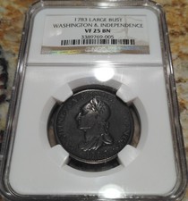 1783 Washington & Independence post-Revolution copper token picture