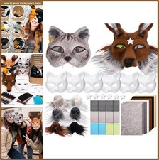 Cat Fox Therian Mask Arts Crafts Kit 42PCS Felt Accessories DIY Cosplay picture
