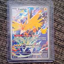 Pokemon TCG The Pokemon Company Zapdos 133/128 SV 151 Rare Full Art Holo 30th An picture
