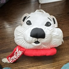 Vintage Coca-Cola Bear Plush Pillow 1993 New With Tags Minor Flaws picture