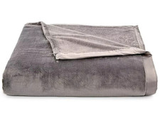 BERKSHIRE Classic Velvety Plush - Chateau Grey - KING Blanket Satin Binding picture