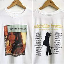Michelle Branch 2 sides white T-shirt Unisex All sizes S to 45XL 1F1757 picture