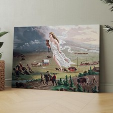 American Progress by John Gast  Manifest Destiny History Canvas Wall Art Print picture