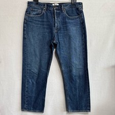 AGOLDE Parker Jeans Women’s Size 31 Medium Wash Blue Straight Leg Button Fly picture