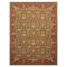 Multi Size Hand Tufted Wool Sage William Morris Arts & Crafts Plush Pile Rug picture