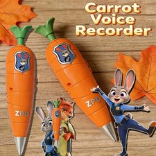 Zootopia 2 Carrot Recorder Pen | Judy & Nick Style for Kids | 60s Mini. picture