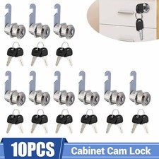 10 Packs Cabinet Locks Tubular Cam Lock for RV Camper Cabinet Toolbox Alike Key picture