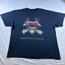 Metallica Master of Puppets Damage Inc Tour T-Shirt Black XL 2007 Distressed picture