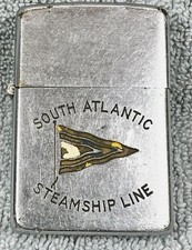 Vintage 1950 - 1953 Zippo Lighter 2032695 SOUTH ATLANTIC STEAMSHIP LINE picture