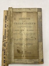 Rare 1850 1st Ed The Obelisk and Freemasonry John A. Weisse Illustrated in Color picture