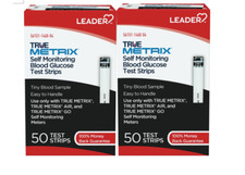 2  Box True Metrix Blood Glucose Test Strips 50CT Exp 10/2027 100 Strips Total picture