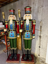 Vintage CommercialGiant Nutcracker Soldiers Pair – 6 Ft+ – approx 75 pounds each picture