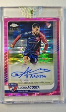 2025 Topps Chrome MLS Lucho Acosta Auto Pink Pulsar Refractor /25 #CA-LA Dallas picture