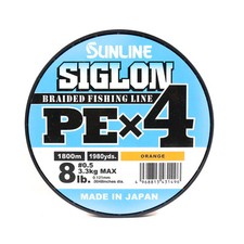 Sunline P.E Line X4 Siglon 1800M P.E 0.5 8LB Orange (1496) picture