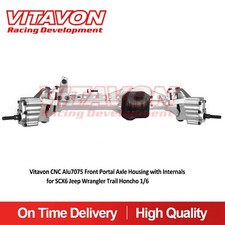 Vitavon CNC Alu#7075 Front Portal Axle Housing with Internals for SCX6 Silver picture