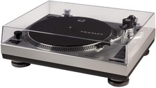Crosley C100A-SI Record Player, Silver Belt-Drive, picture