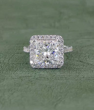 Lab Grown Diamond Engagement Ring 6.00CT E VS1 IGI Certified 14KT White Gold picture