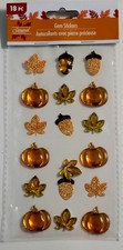 THANKSGIVING FALL GEMSTONE STICKERS 18 TOTAL PIECES. picture